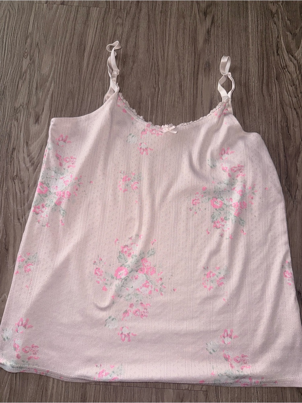 Women’s Pink Floral coquette Cami Top size large